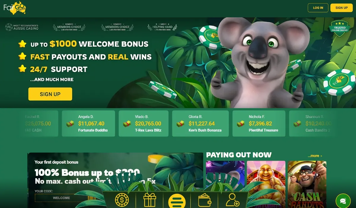 Fair Go Casino Login for Canadian Players: Free Spins Coupons Review